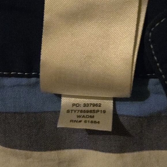 Patagonia Wave Farer Size 2 Board Shorts Swim Nylon Striped Blue Activewear - Picture 4 of 10